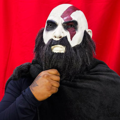 Máscara Kratos God of War Realista Cosplay Látex Gamer Halloween MA-132