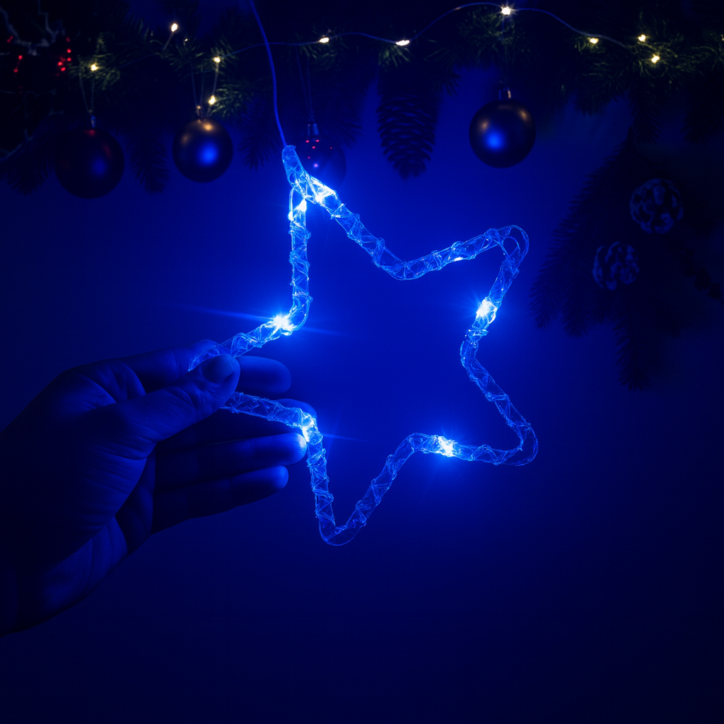 Cortina Intercalada Estrellas 4M Luces Micro Led Navidad 1743