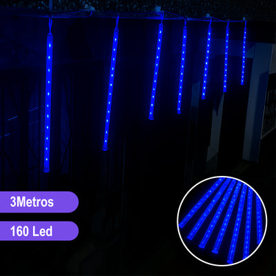 Luces Led Lágrima 3M Meteoro Computarizadas Decoración Navidad 50 cm 2306