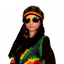 Sombrero Reggae con Rastas Negras Gorro Tejido Unisex Carnaval Halloween MA-110