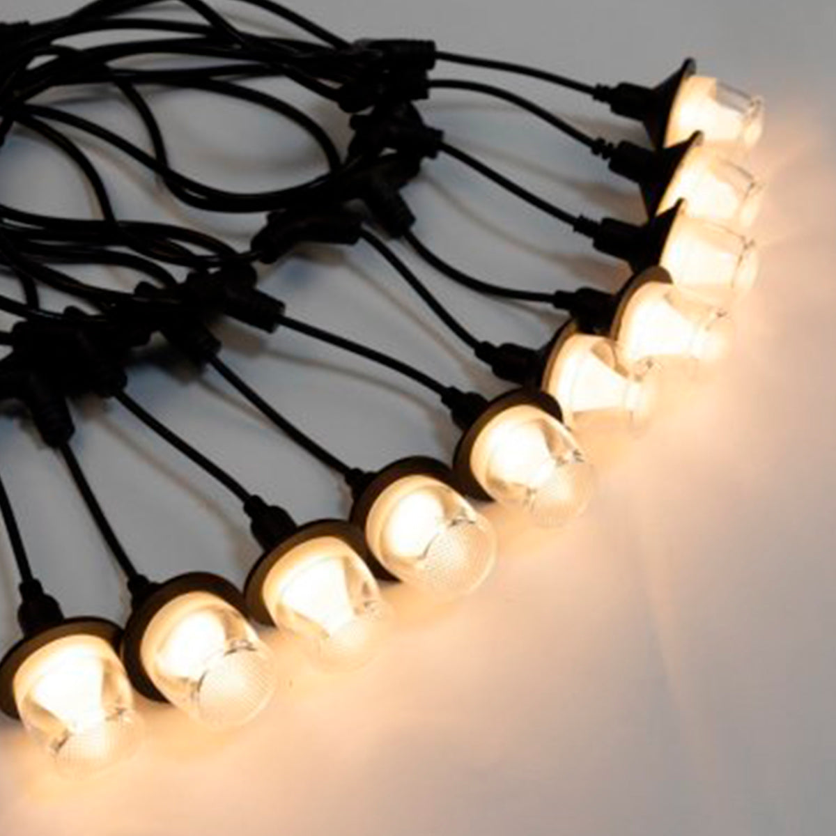 Guirnalda LED 5 m con 10 Bombillos Campana Exterior Decoración 23-10B