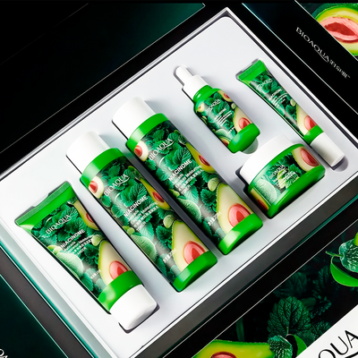 Kit Facial Aguacate BIOAQUA 6 Piezas Niacinamida Hidratante Iluminador BQY05236