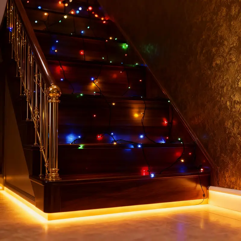 Luz LED Lineal 100 Metros 960 LED Extensión Navideña Cable Verde 1520A