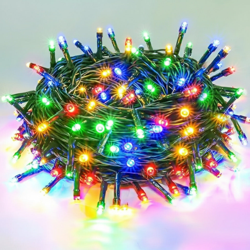 Extensión Lineal Luces LED 18 Metros 288 LED Navideñas Cable Verde 1460