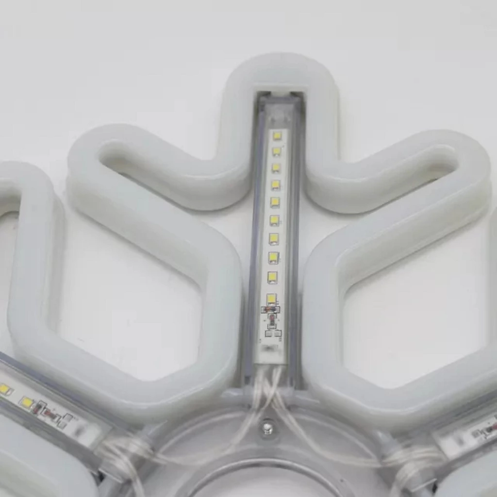 Luz LED Copo de Nieve Neón Cálido Decorativa Navidad Hogar S4010