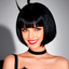 Peluca Corta Con Flequillo Fiesta Halloween Disfraces KL1027-40