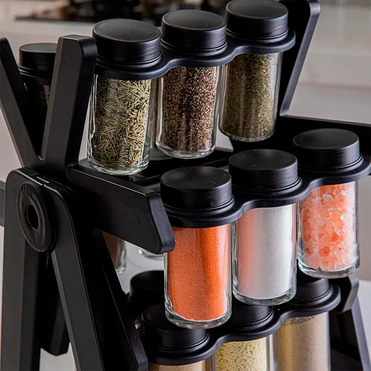 Especiero Giratorio con 18 Frascos Organizador de Condimentos Condimentero BA-14