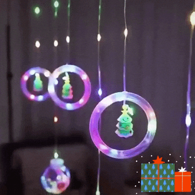 Cortina intercaladas 3 M Bolas Mágicas Navideñas JTX22-2-C
