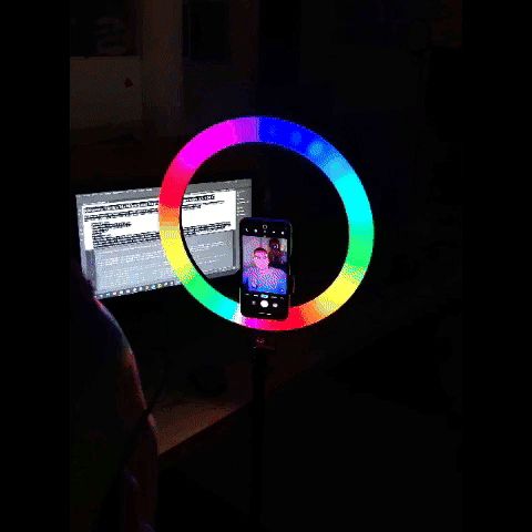 Aro De Luz 36cm Efectos RGB Flash + Trípode Fotografía MJ36