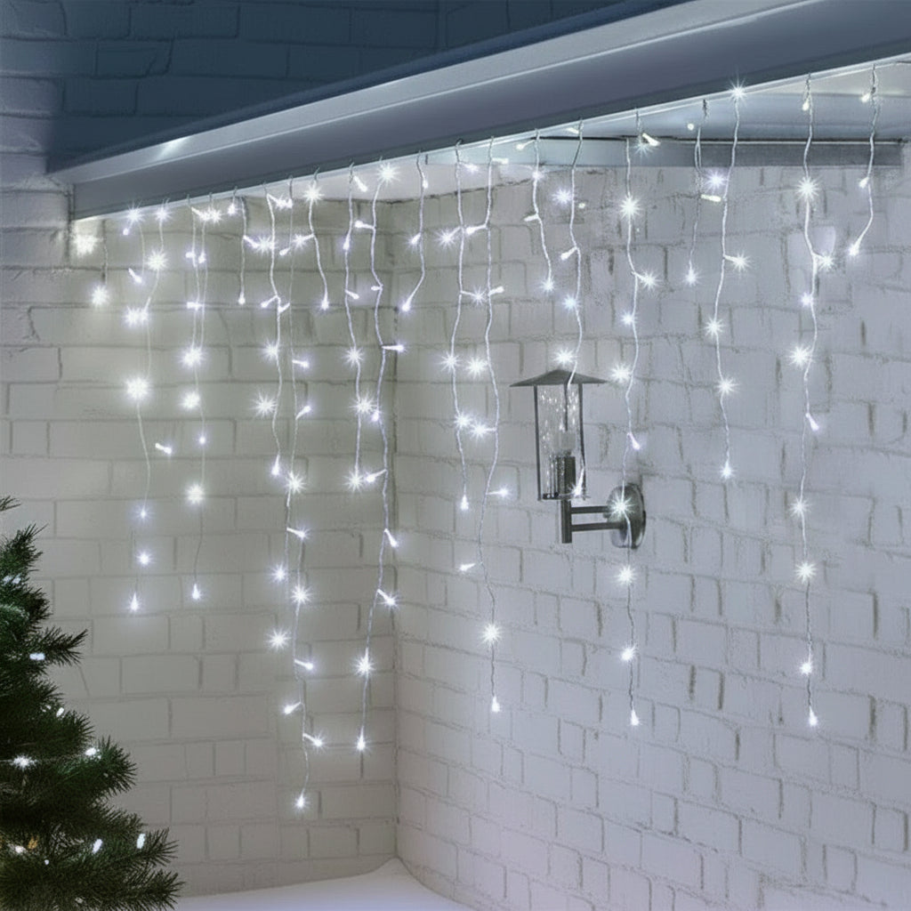 Cortina LED Intercalada 3 Metros 96 LED Navidad Decoración Navideña AL-078