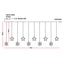 Cortina de Luces LED 6M 240 LED Estrellas y Copos Intercalada Decoración Navideña 1731A