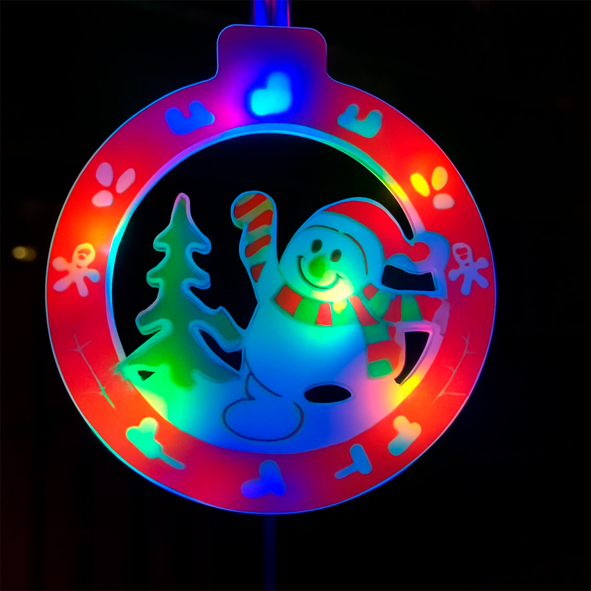 Cascada LED 3M Intercalada 100 Luces con Figuras Navideñas Círculos y Estrellas S4028TCE