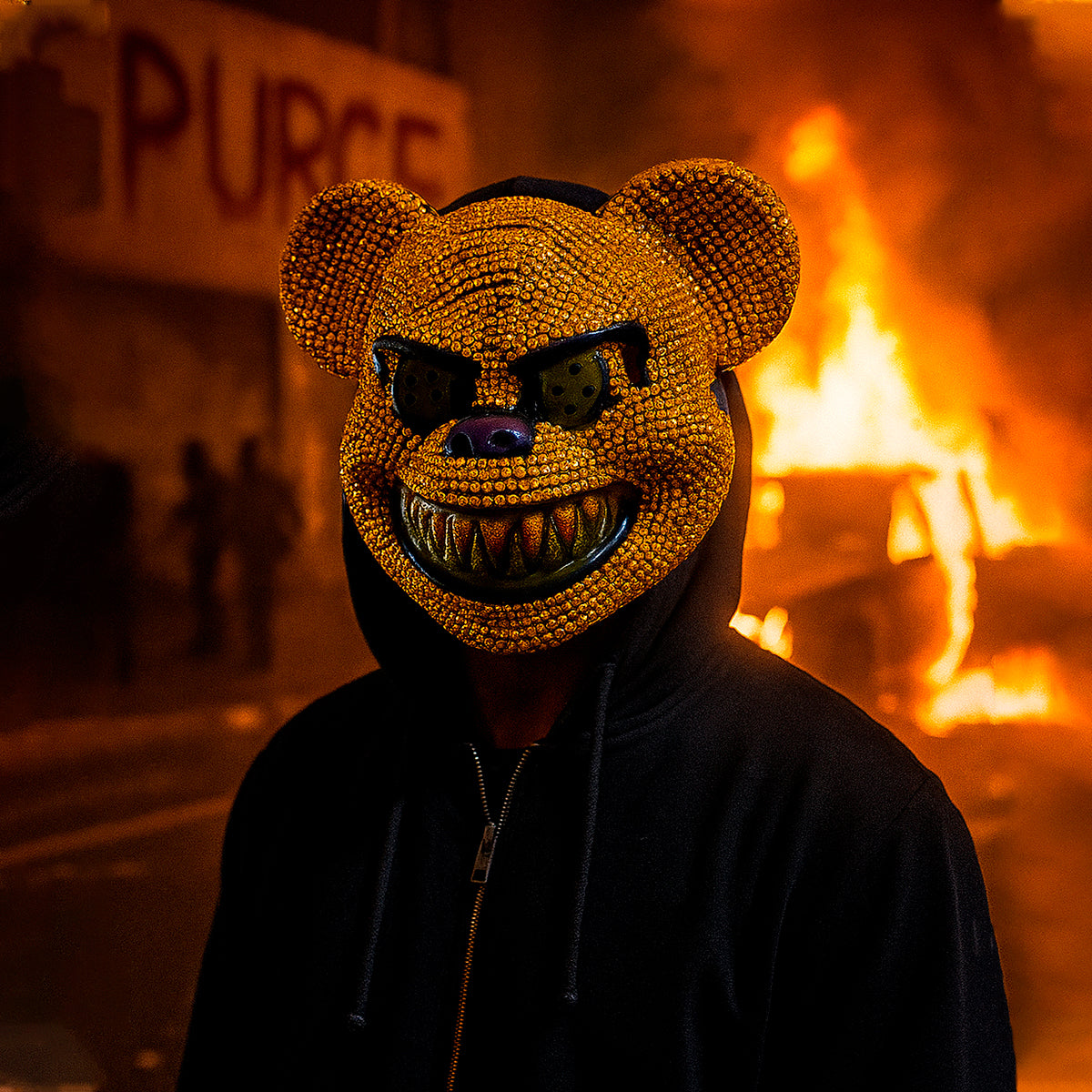 Máscara De Purga Oso Dorado Freddy Terror Halloween OF-02186