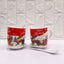 Set X2 Tazas Navideñas con Plato y Cuchara Regalo Festivo Navidad TZM2