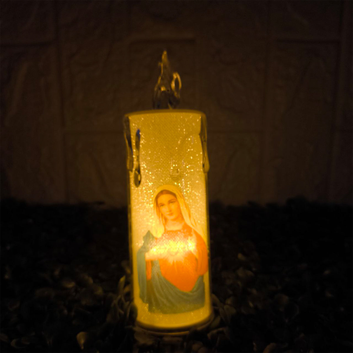 Velas LED X3 Religiosas 16cm Decorativas Luz Cálida Hogar Altar LR1130