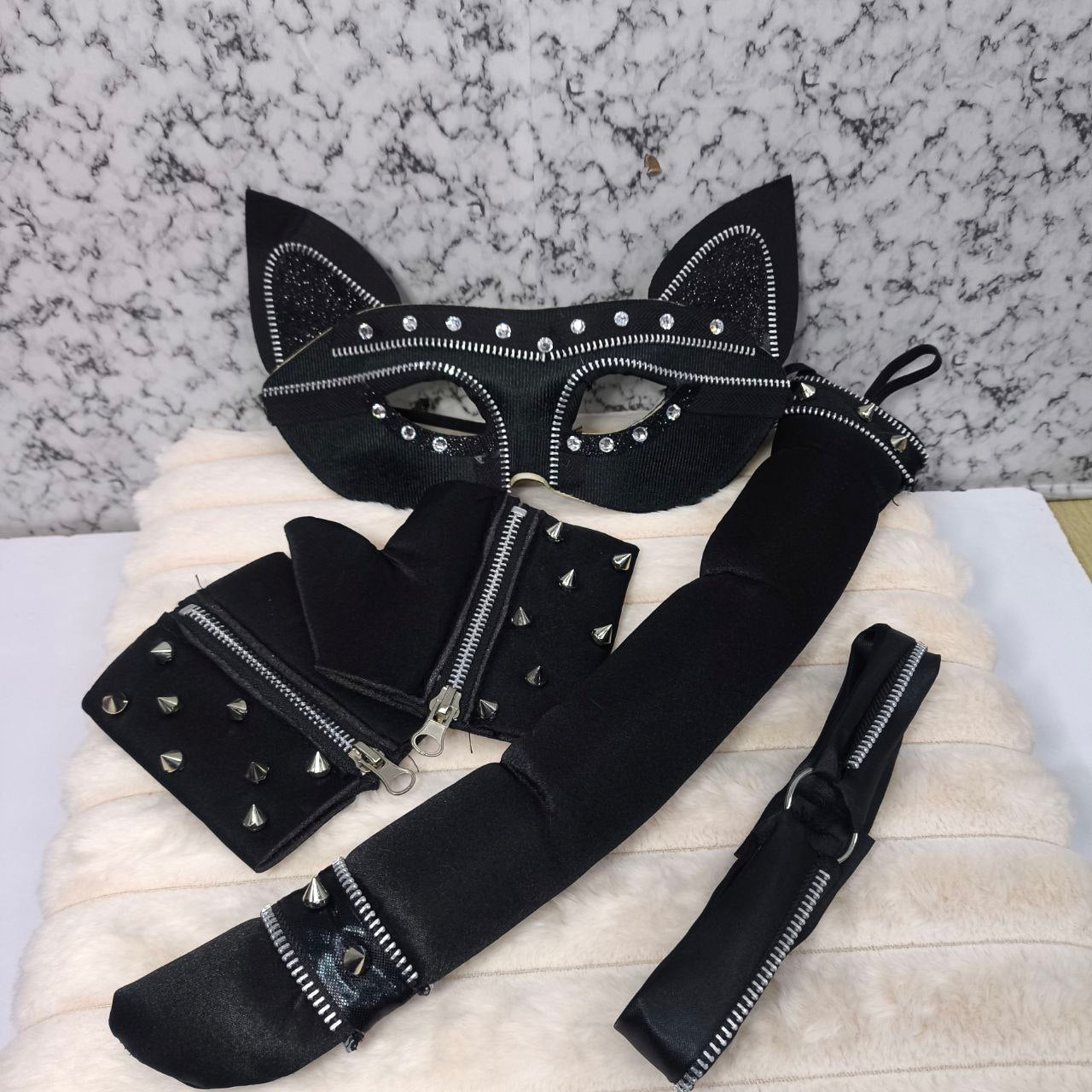 Kit Gatita Negra Disfraz Sexy Gótico Halloween MA-103