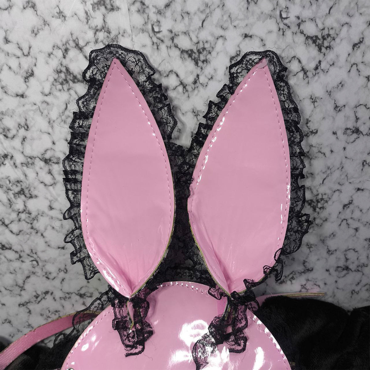 Kit Conejita Rosa Disfraz Sexy con Encaje Halloween MA-103