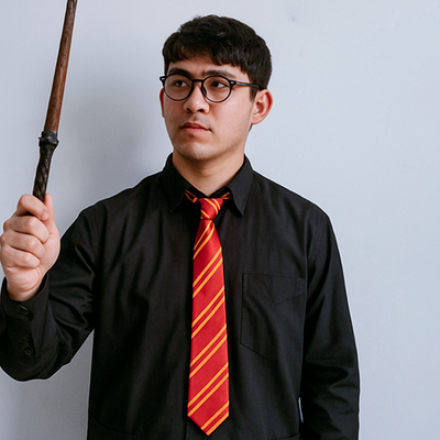 Kit Mago Escolar Harry Potter Corbata Halloween Hechicero OF-02524