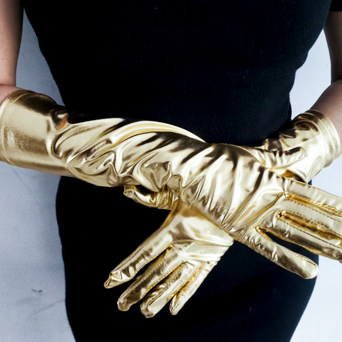 Guantes Largos Metálicos Halloween Disfraz MA-62