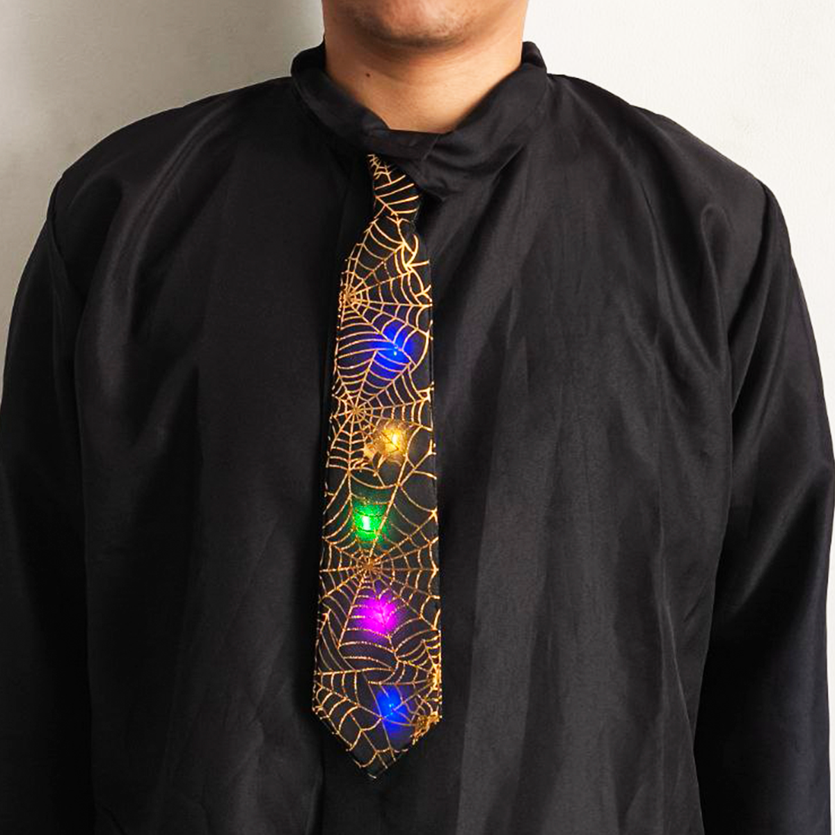 Set Corbatas LED X3 Halloween Disfraz Fiestas Adultos Niños AX936-8