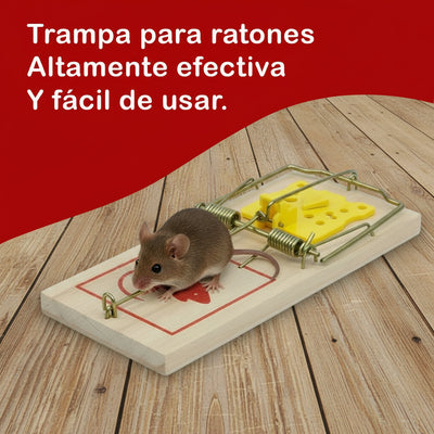 Trampa Tradicional Para Ratones Reutilizable Eficaz y Segura para el Hogar MJ2770