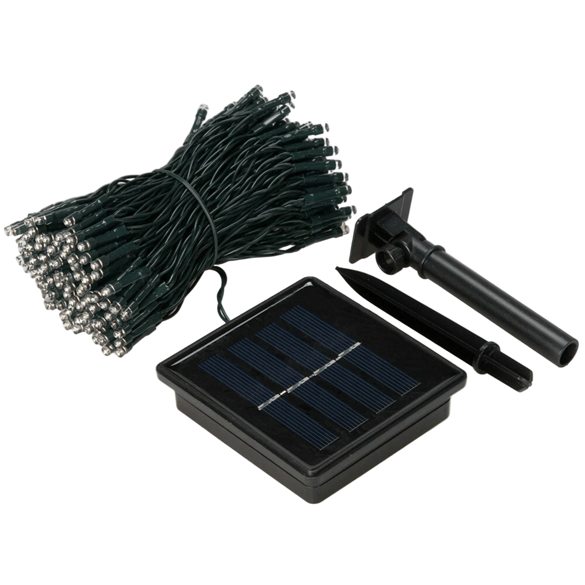 Luz Led Lineal 10 Metros Panel Solar 100 LEDS Impermeables Cable Verde 1543