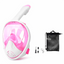 Máscara Snorkel Facial Completa 180° Soporte para Cámara Piscina Playa F-200
