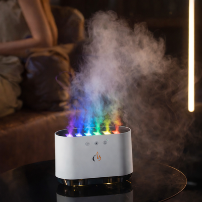 Humidificador RGB Luminoso 6 Difusores Música y Vapor Rítmico 257