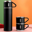 Set Termo Térmico 500ml Acero Inoxidable con 3 Tazas y Estuche NG0181