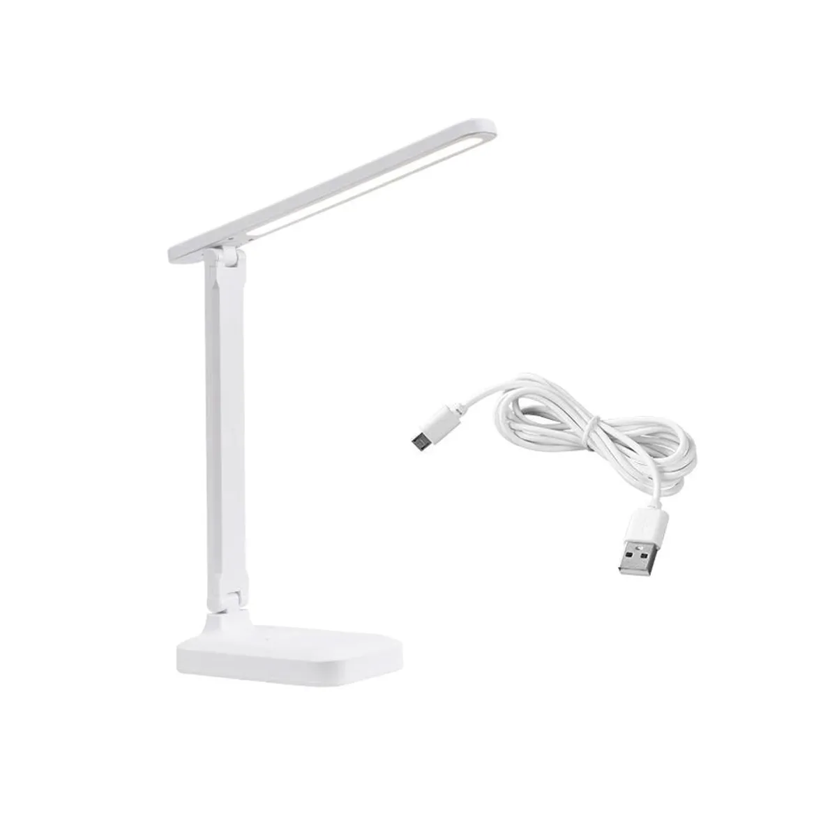 Lámpara de Escritorio LED Recargable Táctil Plegable con Soporte para Celular MS-1002