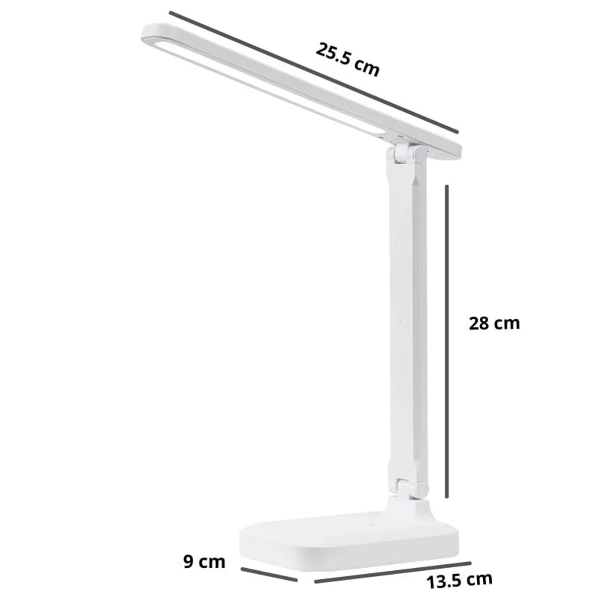 Lámpara de Escritorio LED Recargable Táctil Plegable con Soporte para Celular MS-1002
