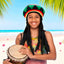 Sombrero Reggae con Rastas Negras Gorro Tejido Unisex Carnaval Halloween MA-110