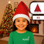 Gorro Navideño Infantil con Estrellas Plateadas GNE001