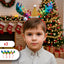 Diadema Navideña LED Cuernos de Reno y Gorrito Lentejuelas DRS01