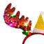 Diadema Navideña LED Cuernos de Reno y Gorrito Lentejuelas DRS01
