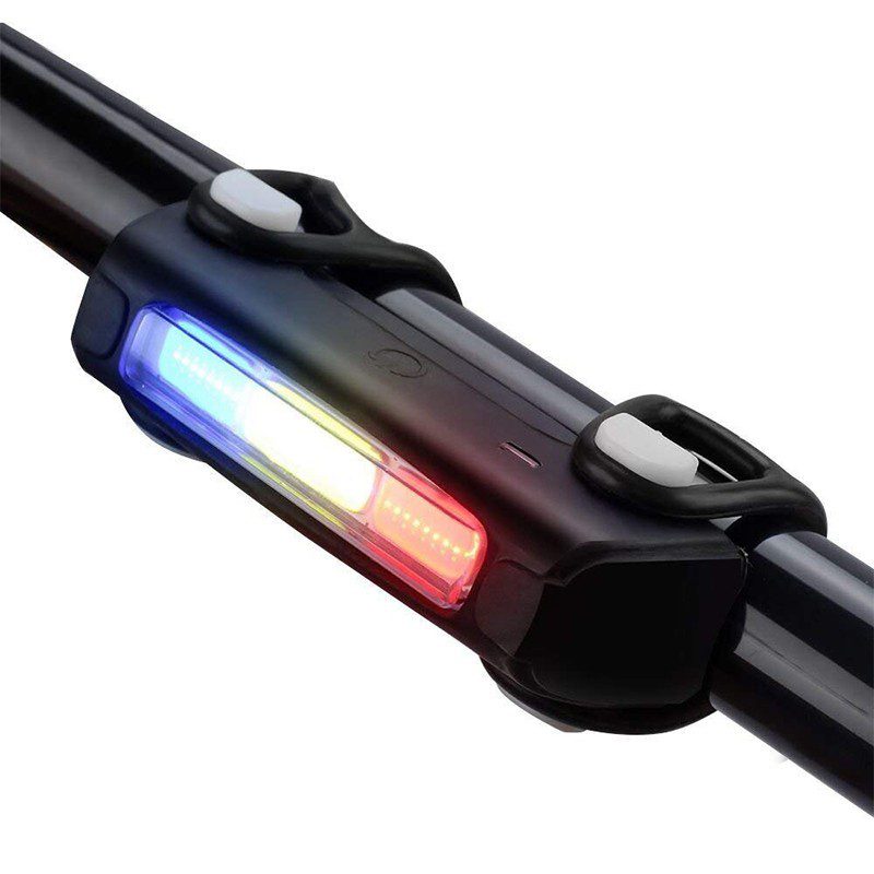 Linterna Led Bicicleta Recargable USB Impermeable Delantera Trasera RF 306