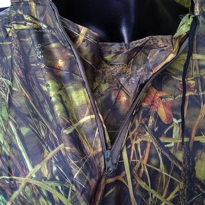 Impermeable Capucha Capa Poncho Camuflado Adultos Protección Lluvia