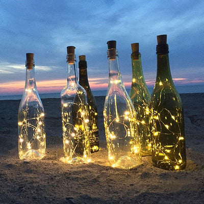 Luz Led Alambre Tipo Corcho Decoración Botellas X 15 Luces RF 42-1
