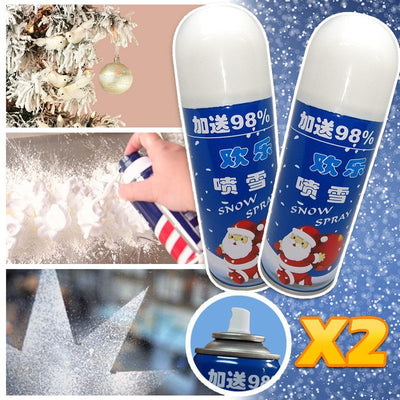 Nieve Artificial Spray X2 Decora Vidrio Navidad Vitrinas RF 238W