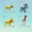 Animales Granja Estilo Cartoon X12 Figuras Decorativas Plástico RF 009