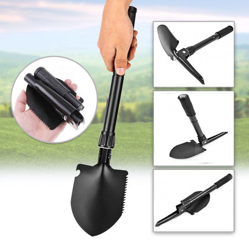 Pala Táctica Plegable Supervivencia Camping 3 En 1 Multiusos + Estuche – Cómpralo en casa