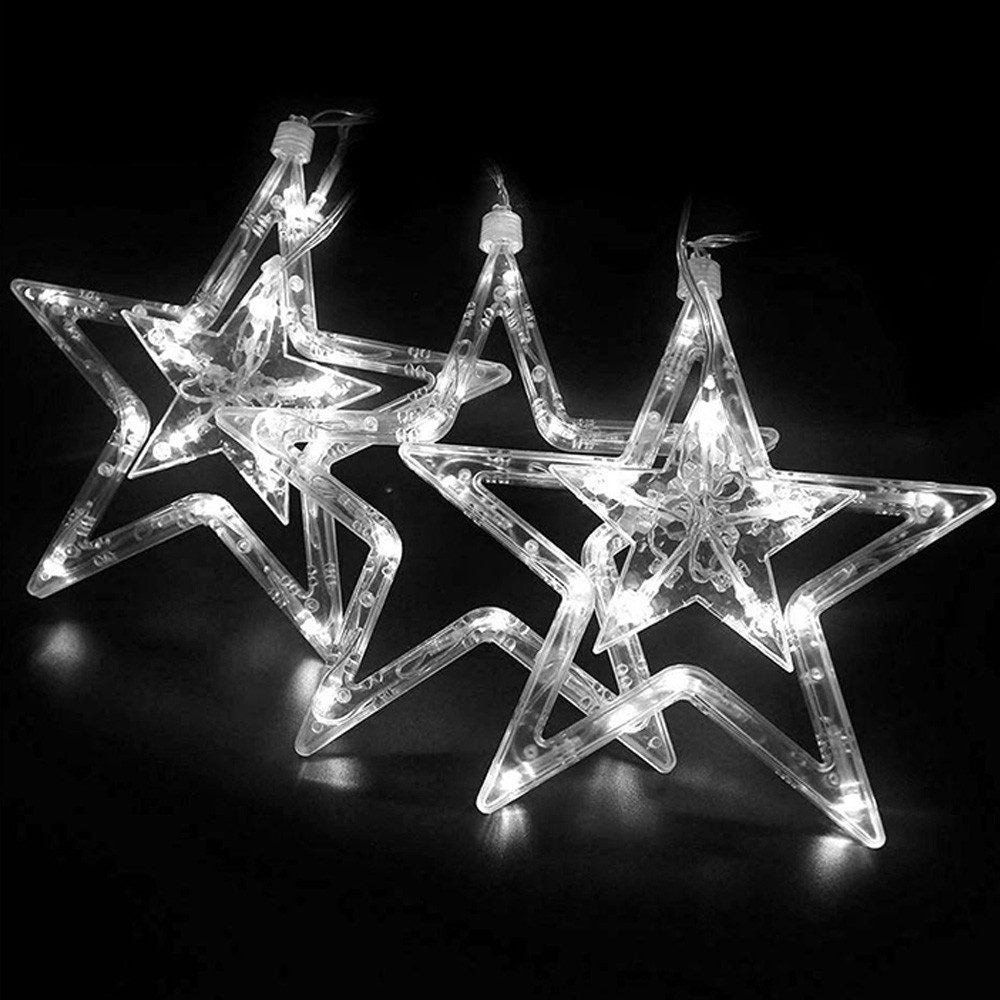 Extensión Luces Led Estrella X6 Metros Luz Navidad Blanco 2096