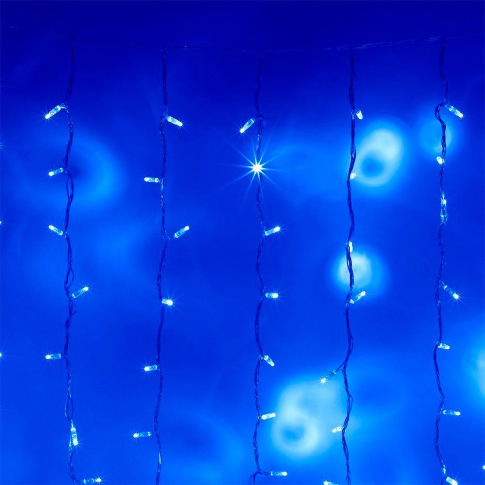 Cortina Led 3 Mts x 45 Cm 100 Led Azul Luces Navidad 1322