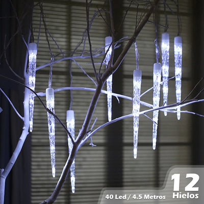 Luz led Tubo Hielo 4.5 Metros 12 Hielos Blanca  2271