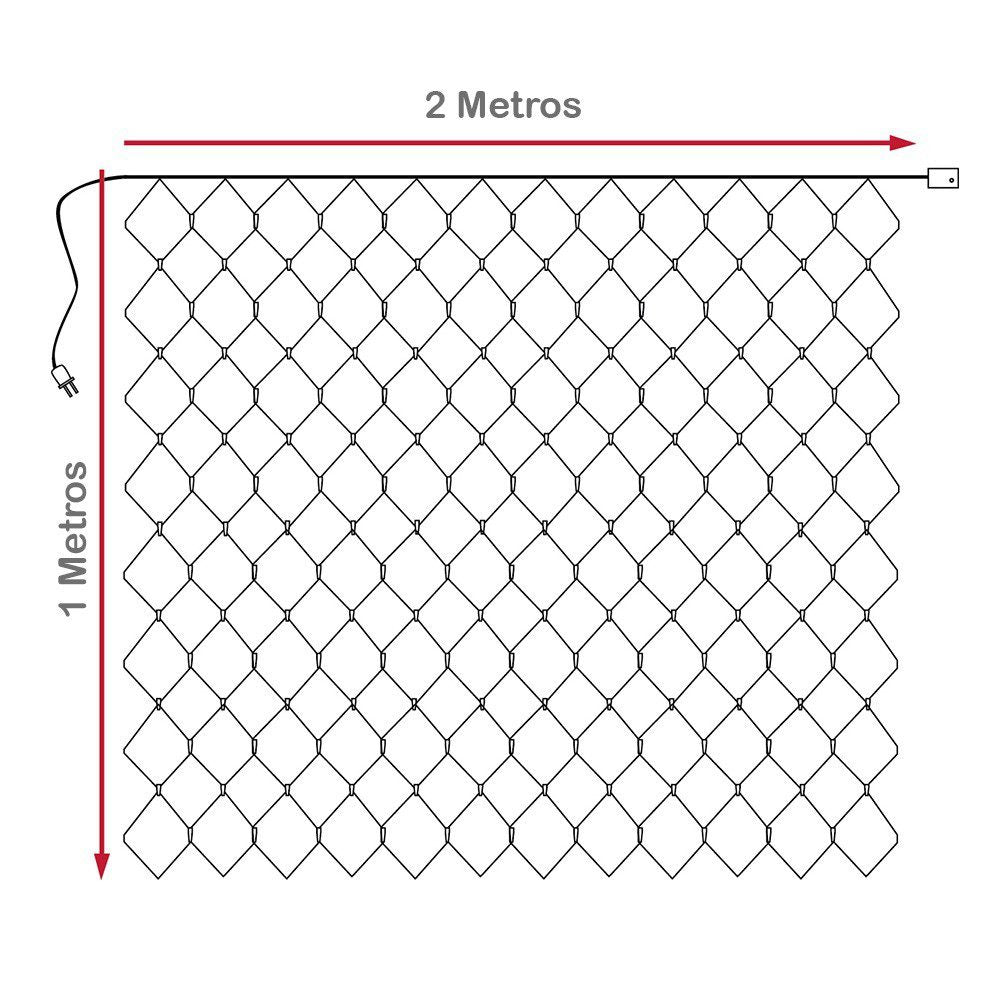 Luces Malla LED 200 Luces 2x1 Metros Luz Navidad RF 200TC
