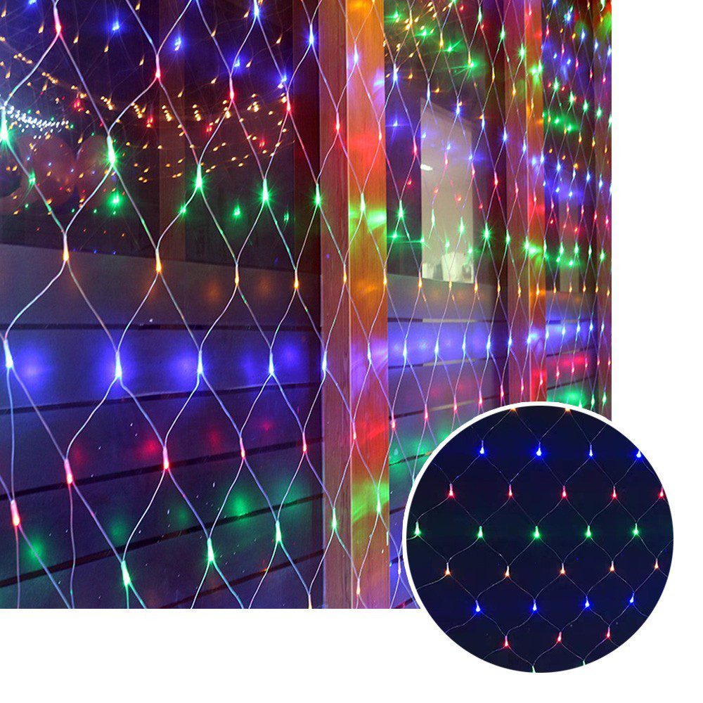 Luces Malla LED 100 Luces 1x1 Metros Luz Navidad RF 100TC-B