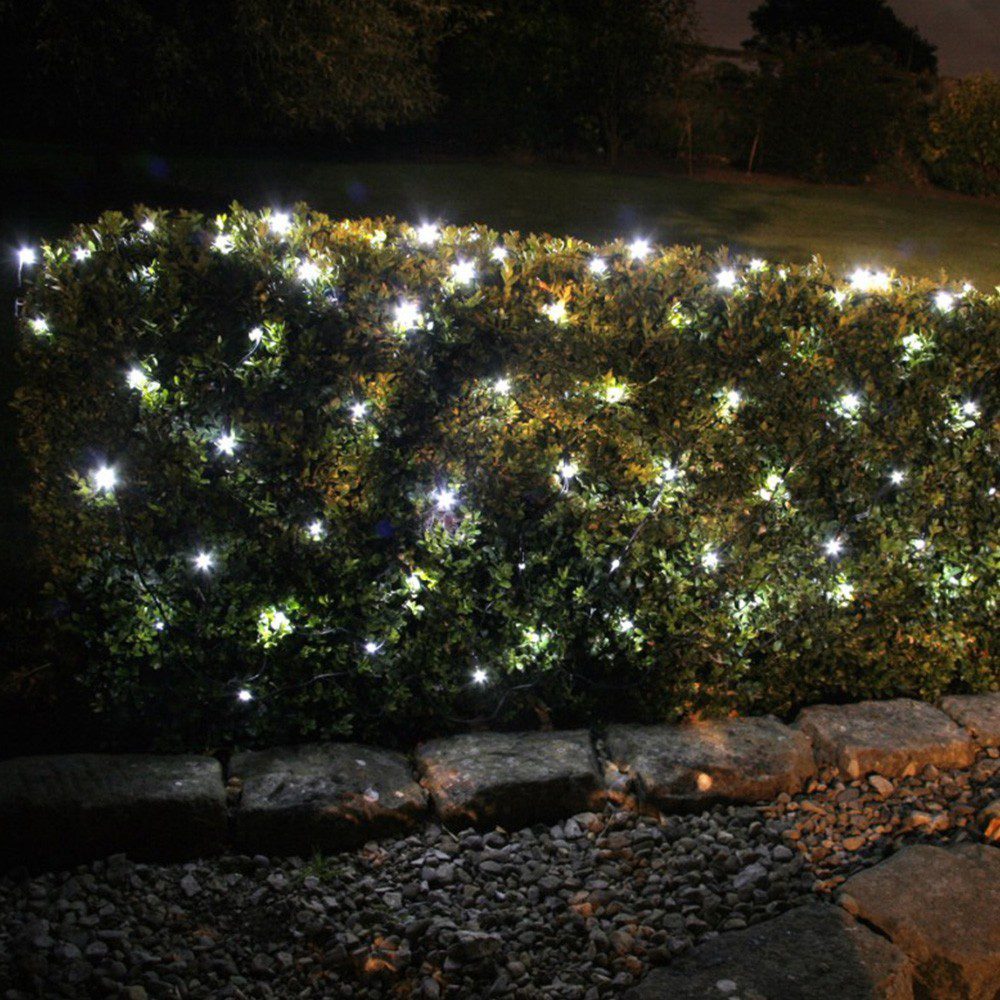 Luces Malla LED 100 Luces 1x1 Metros Luz Navidad Cable Verde RF 100TC-CV