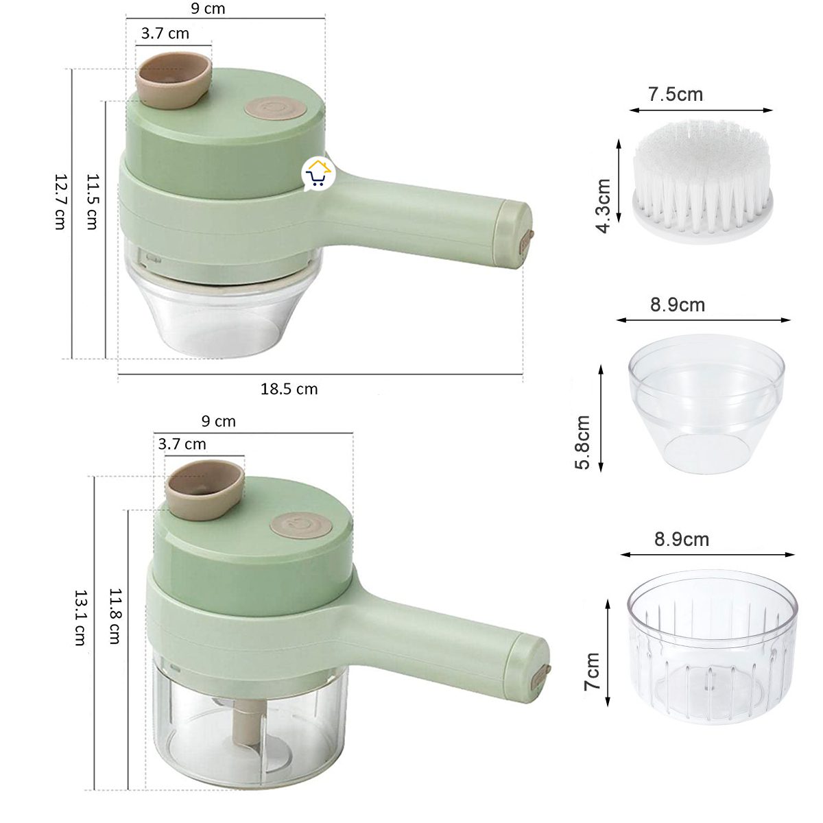 Cortador Eléctrico 4 En 1 Multifuncional Picatodo Inalámbrico Cocina V – Cómpralo en casa