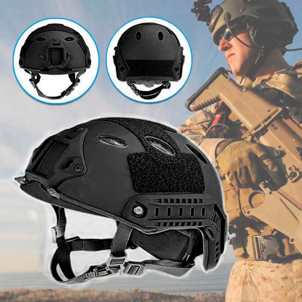 Casco Militar Táctico Ajustable Paintball Airsoft Deportes RF 286