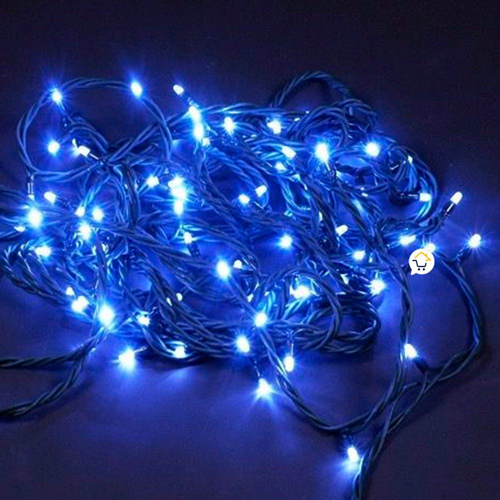 Extensión Luz LED Lineal 200 Luces 14m Cable Verde Azul 1453